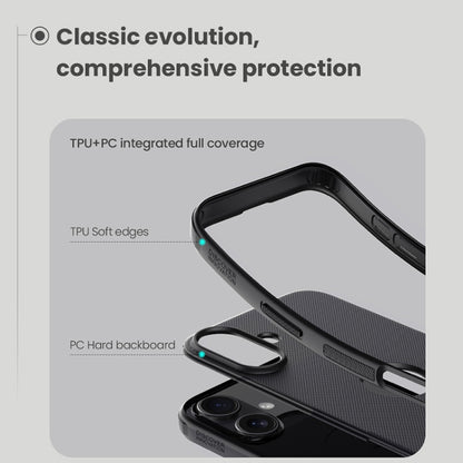 For iPhone 16 Plus NILLKIN Frosted Shield Pro PC + TPU Phone Case(Black) - iPhone 16 Plus Cases by NILLKIN | Online Shopping UK | buy2fix