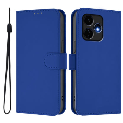 For Boost MobIle Celero 5G+ 2024 / 3+ 5G Skin Feel Solid Color Leather Phone Case with Lanyard(Dark Blue) - More Brand by buy2fix | Online Shopping UK | buy2fix