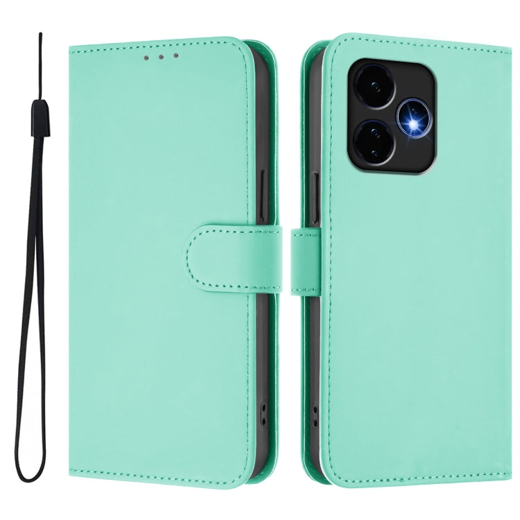 For Boost MobIle Celero 5G+ 2024 / 3+ 5G Skin Feel Solid Color Leather Phone Case with Lanyard(Mint Green) - More Brand by buy2fix | Online Shopping UK | buy2fix