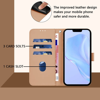 For iPhone 16 Pro Skin Feel Solid Color Leather Phone Case with Lanyard(Nude) - iPhone 16 Pro Cases by buy2fix | Online Shopping UK | buy2fix