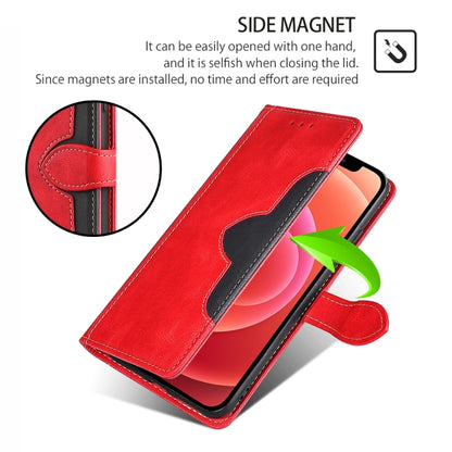 For iPhone 16 Pro Skin Feel Magnetic Buckle Leather Phone Case(Red) - iPhone 16 Pro Cases by buy2fix | Online Shopping UK | buy2fix