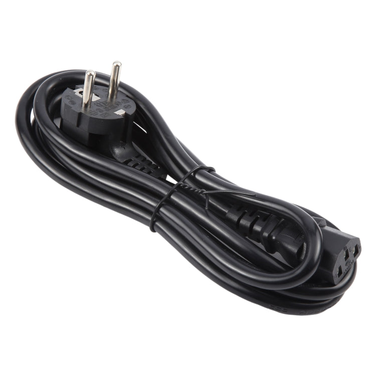 EU Plug Computer PC Power Cord 3 Pin Cable, Length:3m(Black) - Power Cord by buy2fix | Online Shopping UK | buy2fix