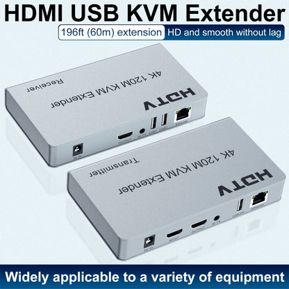 120m HDMI USB KVM 4K Network Extender, Plug:US Plug - Amplifier by buy2fix | Online Shopping UK | buy2fix