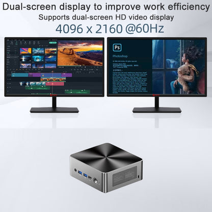 Jumper i5H Mini PC, Intel Alder Lake-N i5-12450H Octa-core 4.4GHz, RAM: 16GB, ROM: 512GB(EU Plug) - Barebone Mini PCs by jumper | Online Shopping UK | buy2fix