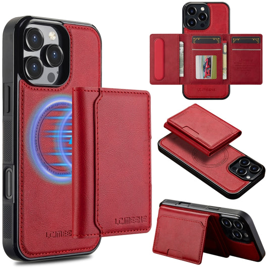 For iPhone 16 Pro Max LC.IMEEKE L5 Series Detachable RFID Card Bag Magsafe Phone Case(Red) - iPhone 16 Pro Max Cases by LC.IMEEKE | Online Shopping UK | buy2fix