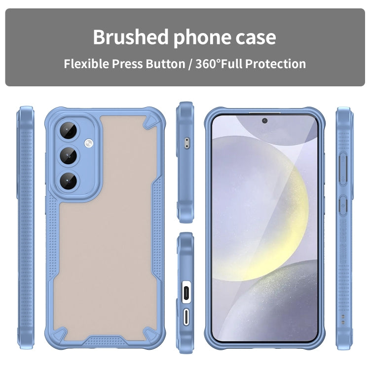 For Samsung Galaxy S25+ 5G Armor Glaze PC Hybrid TPU Phone Case(Blue) - Galaxy S25+ 5G Cases by buy2fix | Online Shopping UK | buy2fix