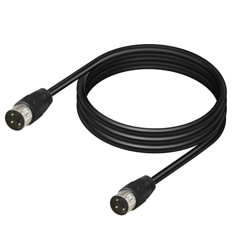 DIN Male to Male 3 Pin Signal Transmission for TV, DVD Player Adapter Cable, Length:1.5m(Black) - Microphone Audio Cable & Connector by buy2fix | Online Shopping UK | buy2fix