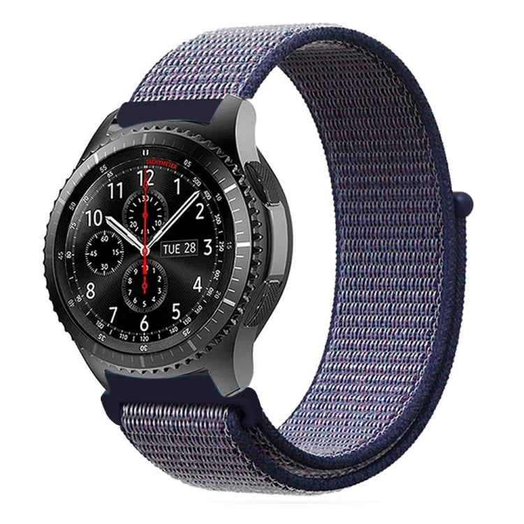 For Samsung Galaxy Watch 42mm Nylon Braided Watch Band(Midnight Blue) - Watch Bands by buy2fix | Online Shopping UK | buy2fix