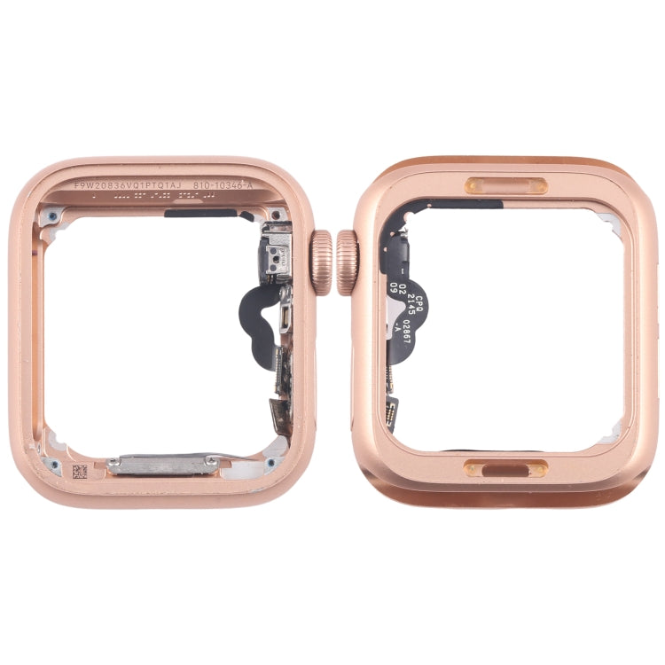 For Apple Watch Series 5 40MM GPS Aluminium Alloy Middle Frame Bezel Plate with Crown Spin Axis Flex Cable(Gold) - Middle Frame by buy2fix | Online Shopping UK | buy2fix