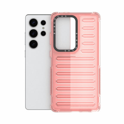 For Samsung Galaxy S25 Ultra 5G High Transparency TPU Hybrid PC Airbag Phone Case(Pink) - Galaxy S25 Ultra 5G Cases by buy2fix | Online Shopping UK | buy2fix