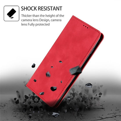 For Samsung Galaxy S25 5G Skin Feel Magnetic Leather Phone Case(Red) - Galaxy S25 5G Cases by buy2fix | Online Shopping UK | buy2fix