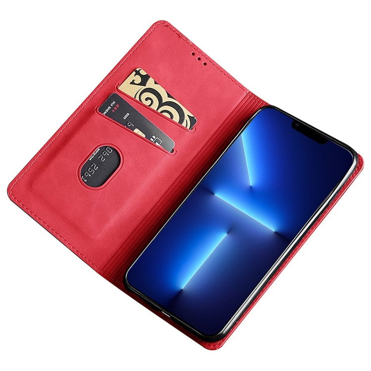 For Samsung Galaxy S25 Ultra 5G Skin Feel Magnetic Leather Phone Case(Red) - Galaxy S25 Ultra 5G Cases by buy2fix | Online Shopping UK | buy2fix