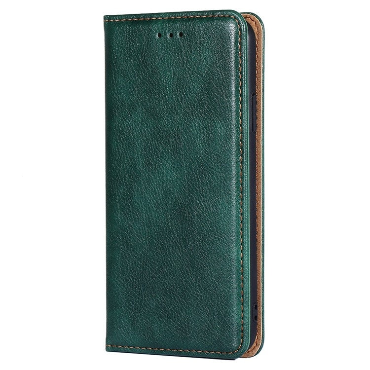 For Samsung Galaxy S25 5G Gloss Oil Solid Color Magnetic Leather Phone Case(Green) - Galaxy S25 5G Cases by buy2fix | Online Shopping UK | buy2fix