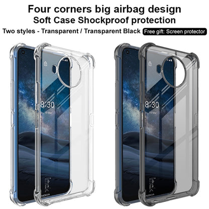 For Nokia 8.3 5G IMAK All-inclusive Shockproof Airbag TPU Case with Screen Protector(Transparent Black) - Nokia Cases by imak | Online Shopping UK | buy2fix