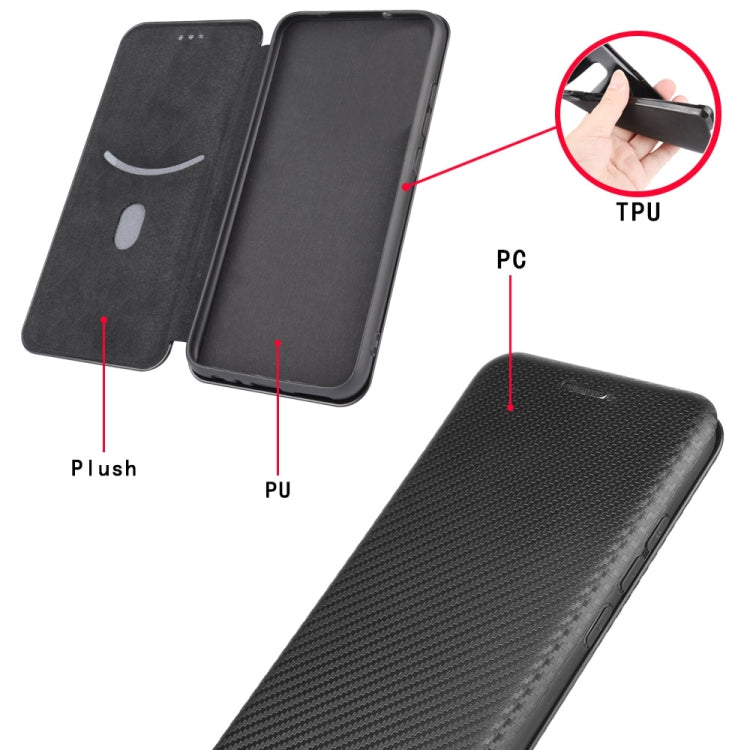 For DOOGEE N20 Pro Carbon Fiber Texture Horizontal Flip TPU + PC + PU Leather Case with Card Slot(Brown) - More Brand by buy2fix | Online Shopping UK | buy2fix