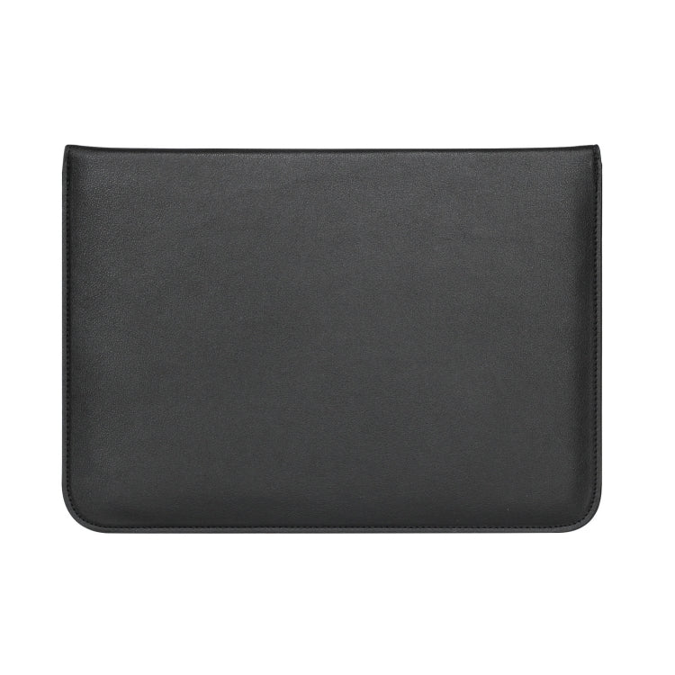 PU Leather Ultra-thin Envelope Bag Laptop Bag for MacBook Air / Pro 15 inch, with Stand Function(Black) - Protective Bags by buy2fix | Online Shopping UK | buy2fix