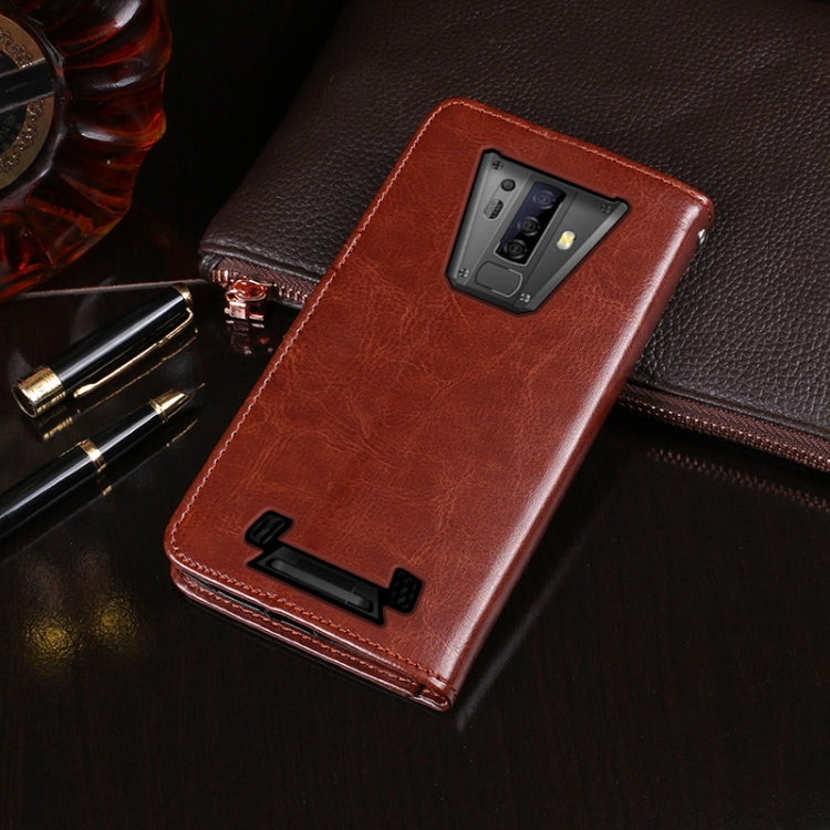 For Blackview BV6900 idewei Crazy Horse Texture Horizontal Flip Leather Case with Holder & Card Slots & Wallet(Brown) - More Brand by idewei | Online Shopping UK | buy2fix