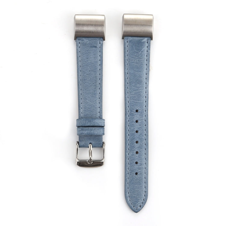 For Fitbit Charge 2 Fresh Style Leather Watch Band(Blue) - Watch Bands by buy2fix | Online Shopping UK | buy2fix