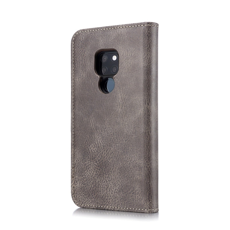 DG.MING Crazy Horse Texture Flip Detachable Magnetic Leather Case for Huawei Mate 20, with Holder & Card Slots & Wallet (Grey) - Huawei Cases by DG.MING | Online Shopping UK | buy2fix