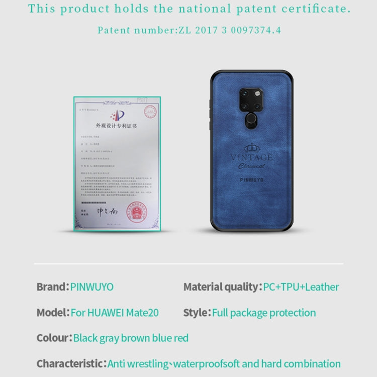 PINWUYO Anti-wrestling Waterproof Full Coverage PC Case for Huawei Mate 20(Blue) - Huawei Cases by PINWUYO | Online Shopping UK | buy2fix