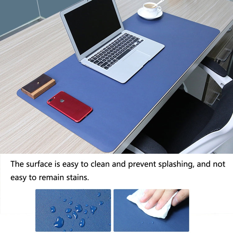 Multifunction Business Double Sided PU Leather Mouse Pad Keyboard Pad Table Mat Computer Desk Mat, Size: 90 x 45cm(Blue + Yellow) - Desk Pads by buy2fix | Online Shopping UK | buy2fix