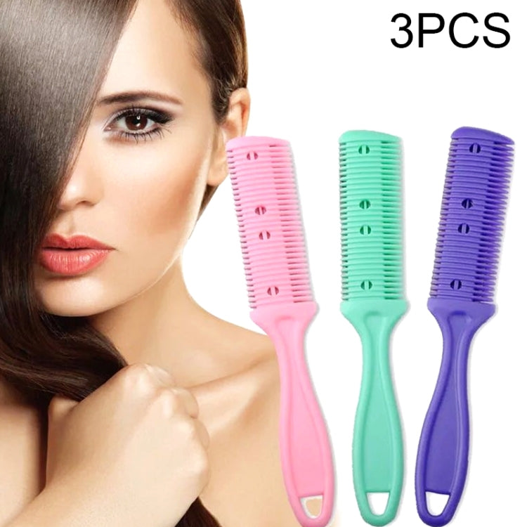 3pcs Hair Tools Double-sided Knife Hair Comb Hair Bangs Trimmer Thinning Device Hair Clipper,  Random Color Delivery - Manual Razor by buy2fix | Online Shopping UK | buy2fix