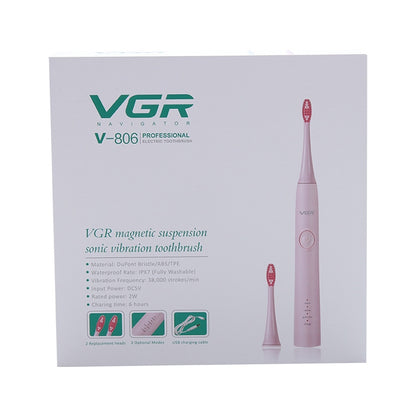 VGR V-806 IPX7 USB Magnetic Suspension Sonic Shock Toothbrush with Nemory Function (Baby Blue) - Toothbrushes by VGR | Online Shopping UK | buy2fix