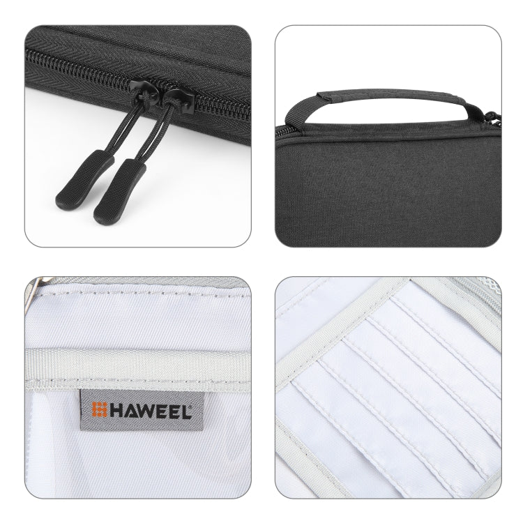 HAWEEL Passport Wallet Document Organizer Credit Cards Case Bag with Handle (Black) - Card & Passport Bags by HAWEEL | Online Shopping UK | buy2fix