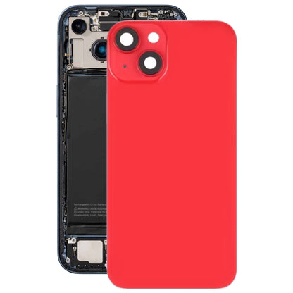 For iPhone 14 Glass Battery Back Cover with Flash Bracket + Wireless Charging Module(Red) - Back Cover by buy2fix | Online Shopping UK | buy2fix