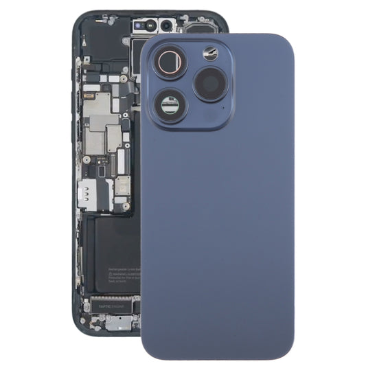 For iPhone 15 Pro Max Battery Back Cover with Camera Lens Cover + MagSafe Magnet(Blue) - Back Cover by buy2fix | Online Shopping UK | buy2fix