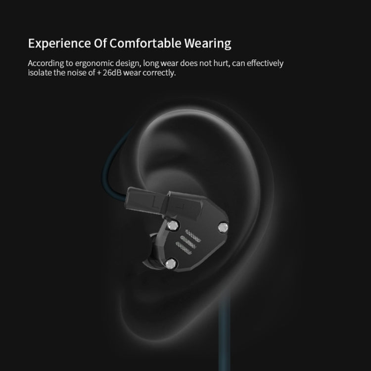 KZ ZS6 Eight Unit Circle Iron Aluminum Alloy In-ear HiFi Earphone without Microphone (Black) - In Ear Wired Earphone by KZ | Online Shopping UK | buy2fix