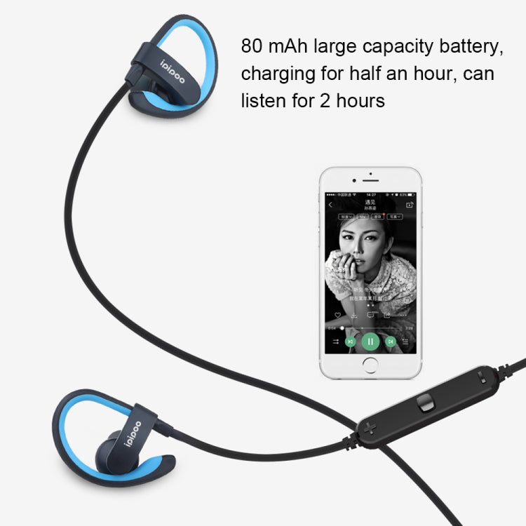 ipipoo iL98BL Ear-hung Bluetooth Headset(Yellow) - Neck-mounted Earphone by ipipoo | Online Shopping UK | buy2fix