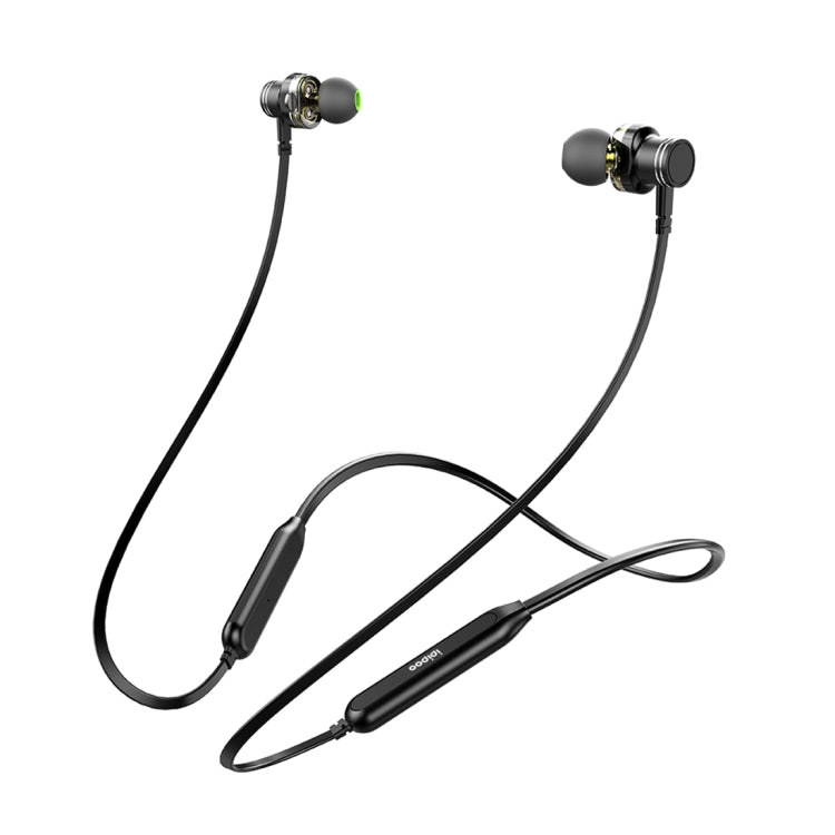 ipipoo GP-2  Quad-Core Dual-dynamic Drivers Sports Wireless Bluetooth V4.2 Earphone Neck Halter Style In-ear Headset(Black) - Neck-mounted Earphone by ipipoo | Online Shopping UK | buy2fix