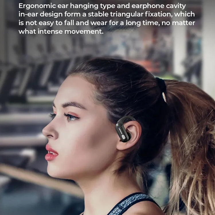 Lenovo XT60 Bluetooth 5.3 Ear-mounted Sports Wireless Bluetooth Earphone (Black) - Bluetooth Earphone by Lenovo | Online Shopping UK | buy2fix