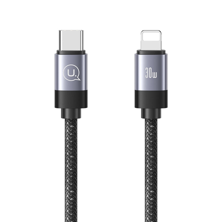 USAMS US-SJ705 Type-C to 8 Pin 30W Fast Charge Magnetic Data Cable, Length: 1m (Tarnish) - 2 in 1 Cable by USAMS | Online Shopping UK | buy2fix