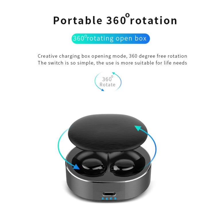B20 Mini Portable In-ear Noise Cancelling Bluetooth V5.0 Stereo Earphone with 360 Degrees Rotation Charging Box(Rose Gold) - Bluetooth Earphone by buy2fix | Online Shopping UK | buy2fix