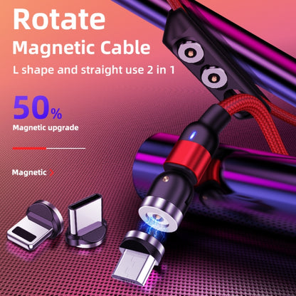 1m 2A Output USB to 8 Pin Nylon Braided Rotate Magnetic Charging Cable(Purple) - Charging Cable & Head by buy2fix | Online Shopping UK | buy2fix