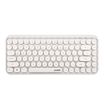 Ajazz 308I Tablet Mobile Phone Computer Household Office Wireless Keyboard(White) - Wireless Keyboard by buy2fix | Online Shopping UK | buy2fix