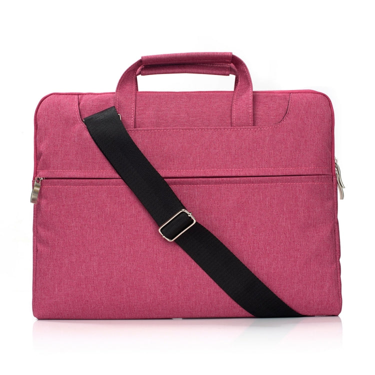 Portable One Shoulder Handheld Zipper Laptop Bag, For 11.6 inch and Below Macbook, Samsung, Lenovo, Sony, DELL Alienware, CHUWI, ASUS, HP (Magenta) - 10 - 11 inch by buy2fix | Online Shopping UK | buy2fix