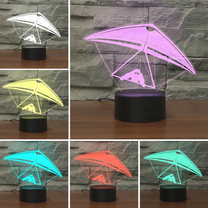 Hang Glider Shape 3D Colorful LED Vision Light Table Lamp, Crack Remote Control Version - Novelty Lighting by buy2fix | Online Shopping UK | buy2fix