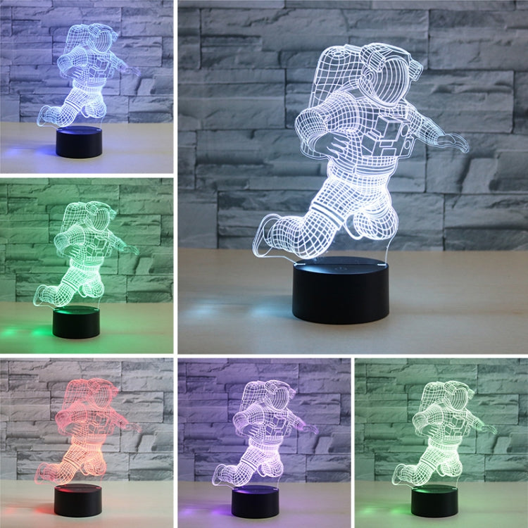Astronaut Shape 3D Colorful LED Vision Light Table Lamp, USB Touch Version - Novelty Lighting by buy2fix | Online Shopping UK | buy2fix