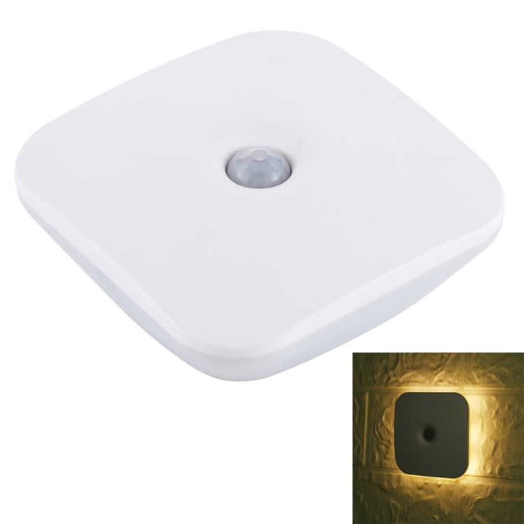 CL053 LED Square Human Body Sensor Light, Style: Battery Models (Warm White) - Sensor LED Lights by buy2fix | Online Shopping UK | buy2fix