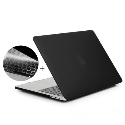 ENKAY Hat-Prince 2 in 1 Frosted Hard Shell Plastic Protective Case + US Version Ultra-thin TPU Keyboard Protector Cover for 2016 New MacBook Pro 13.3 inch with Touchbar (A1706)(Black) - MacBook Pro Cases by ENKAY | Online Shopping UK | buy2fix