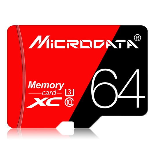 MICRODATA 64GB High Speed U3 Red and Black TF(Micro SD) Memory Card - Micro SD Card by MiCRODATA | Online Shopping UK | buy2fix