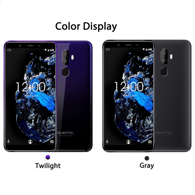 [HK Warehouse] OUKITEL U25 Pro, 4GB+64GB, Dual Back Cameras, Fingerprint Identification, 5.5 inch Android 8.1 MTK6750T Octa Core up to 1.5GHz, Network: 4G, Dual SIM, OTG, OTA(Twilight) - Other by OUKITEL | Online Shopping UK | buy2fix