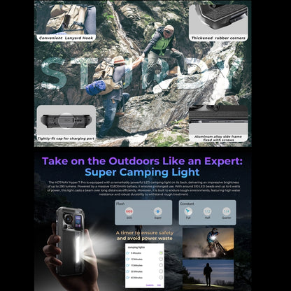 HOTWAV Hyper 7 Pro Rugged Phone, 16GB+256GB, 10800mAh, 6.6 inch Android 14 MediaTek Dimensity 7050 5G, Network: 5G, OTG, NFC (Black) - Other by HOTWAV | Online Shopping UK | buy2fix