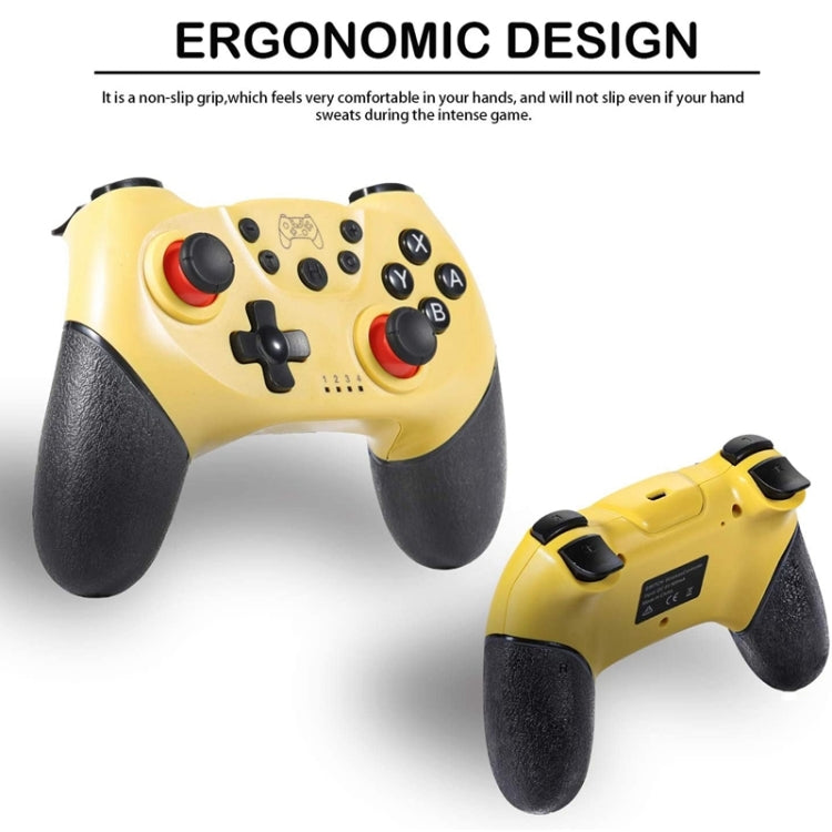 6-axis Bluetooth Joypad Gamepad Game Controller for Switch Pro(Yellow) - Gamepads by buy2fix | Online Shopping UK | buy2fix