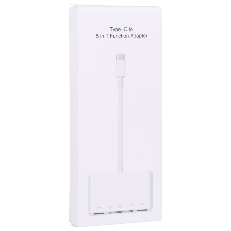 NK-1032TC 5 in 1 USB-C Male to SD / TF / 2xUSB / Type-C Female Adapter - Converter & Adapter by buy2fix | Online Shopping UK | buy2fix