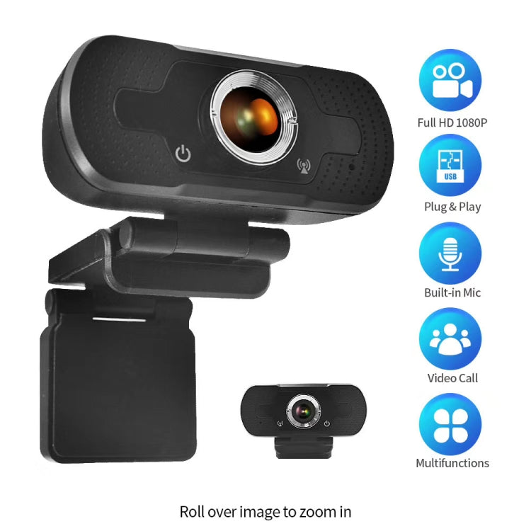 HD-F18 1080P Multi-function HD Camera WebCam with Microphone(Black) - HD Camera by buy2fix | Online Shopping UK | buy2fix