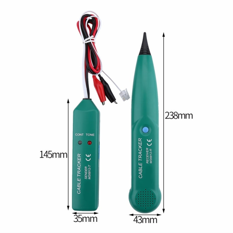 BSIDE MS6812 RJ11 & RJ45 Telephone Line Cable Tracker, Including Sender & Receiver - Lan Cable and Tools by buy2fix | Online Shopping UK | buy2fix